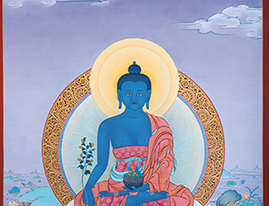 Vorschau: Ausschnitt Medizinbuddha Tangka