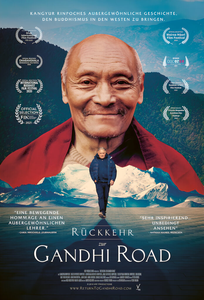 Filmplakat Rückkehr zur Gandhi Road Porträt Kangyur Rinpoche